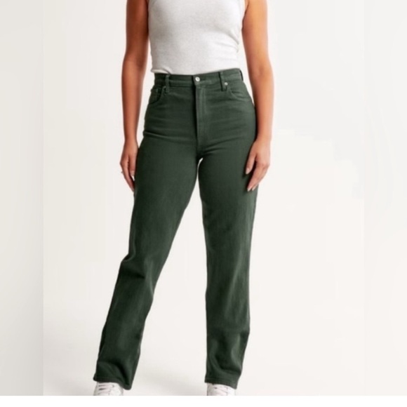 Dark Green Abercrombie Jeans, size 30/10R - Picture 6 of 6